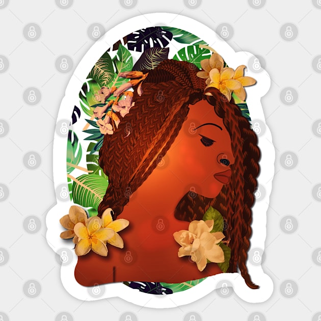 Lady of the Flowers Sticker by RoxanneG